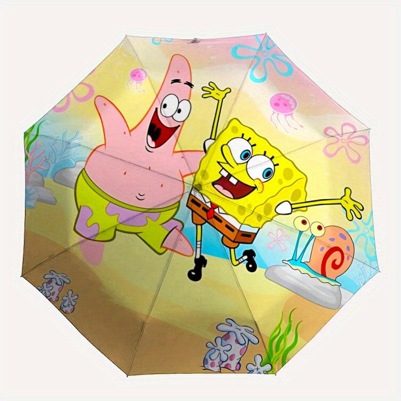 1pc SpongeBob Automatic Umbrella - 8-Rib Foldable Design, Outdoor Adventures, Durable Canopy Material yy250823188