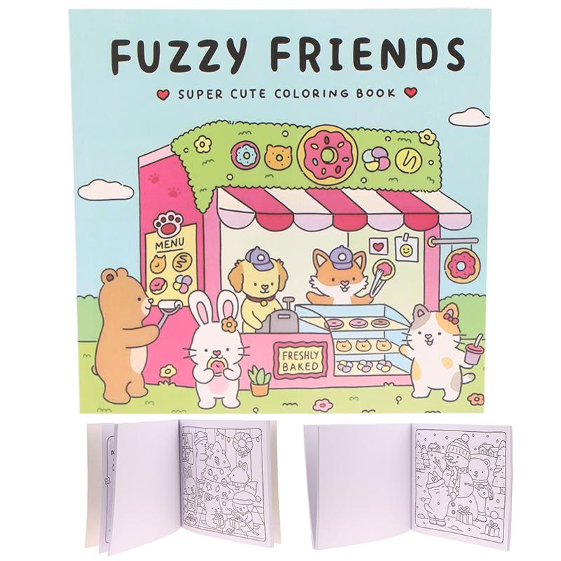 1 Bucată Cadou Relaxare Carte de Colorat Prieteni Cozzy Pentru Adulți Adolescenți Cu Creaturi Adorabile În Momente Cozzy Hygge