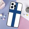 Iphone14 Plus Handyhülle, Finnische Flagge Handyhülle, Bemalt Anti-Sturz Für Anti-Sturz Hand