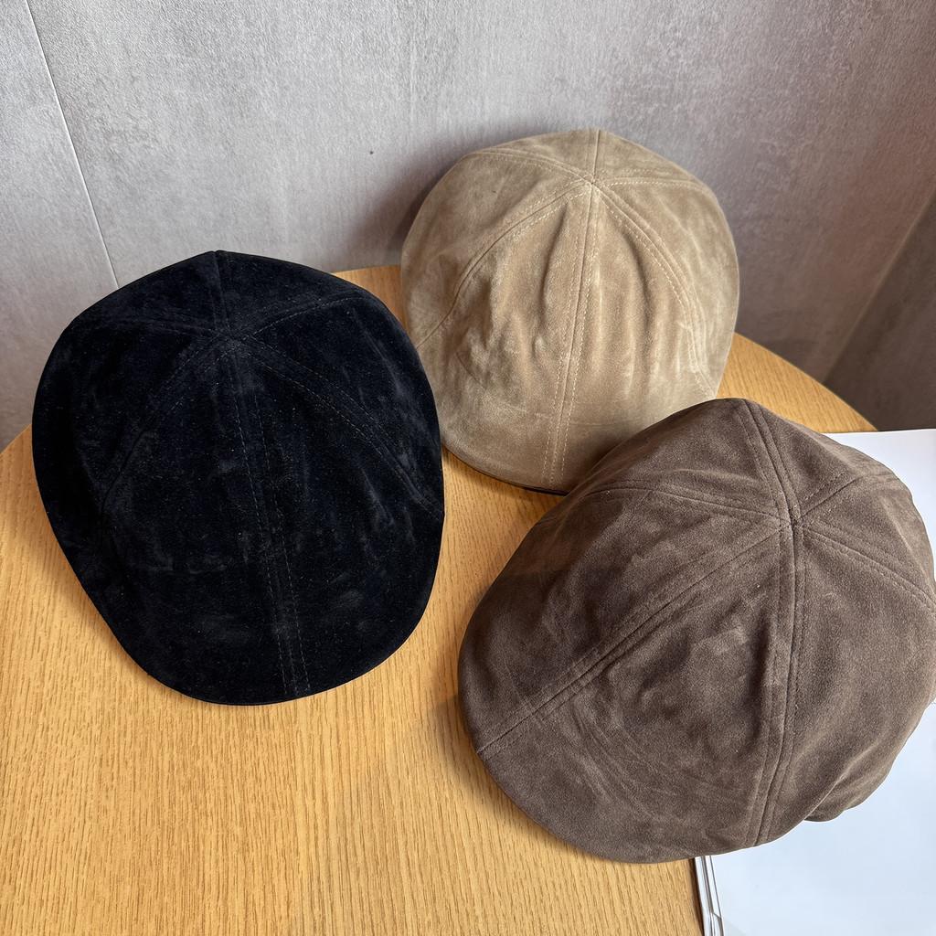 Color Simple Solid Suede Women Casual Beret For Autumn And Winter Use Daily