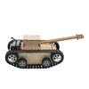 Kit Modelo de Carro Quebra-Cabeça de Madeira Elétrico 2 Vias Tanque de Simulação de Ciência e Tecnologia com Controle Remoto