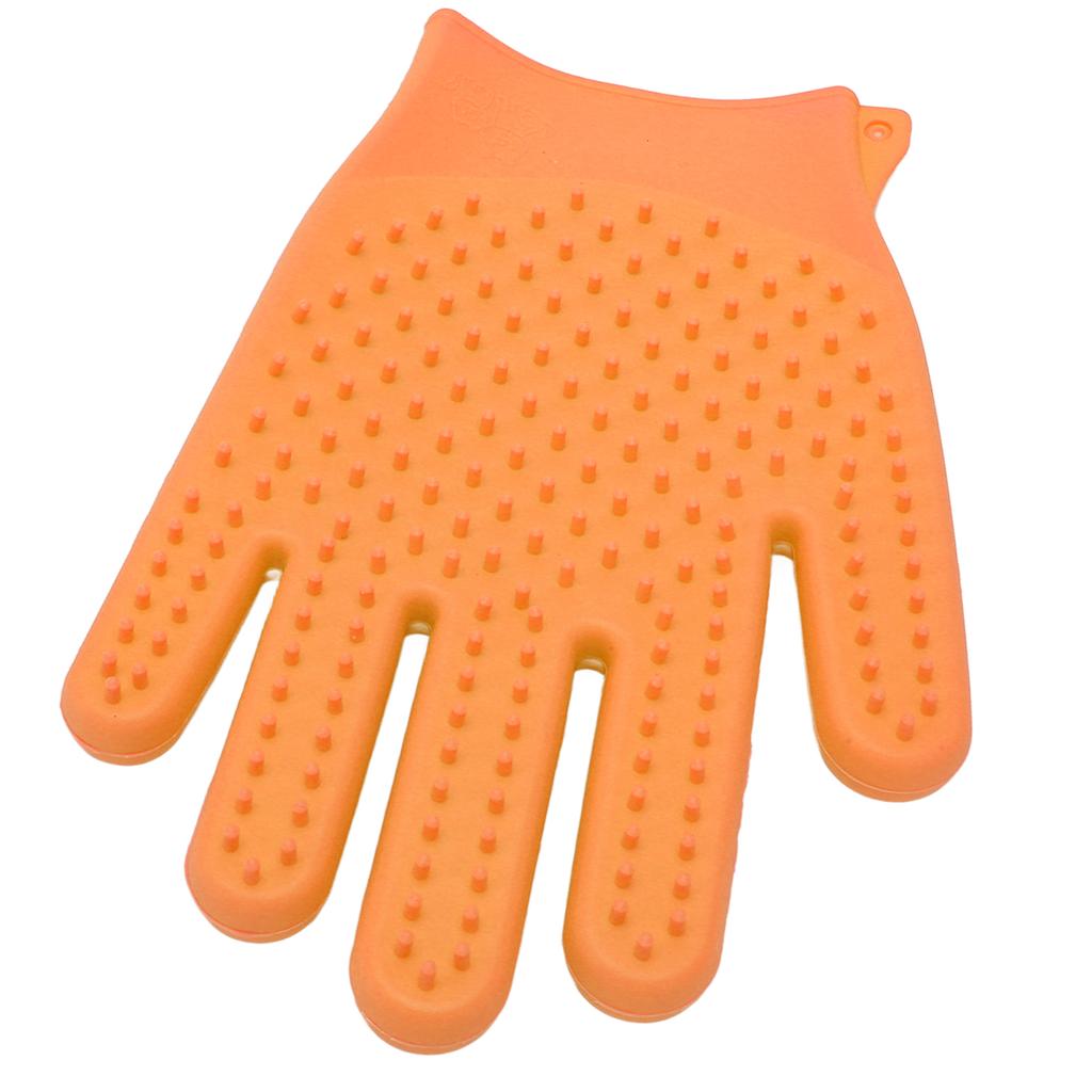 Pet Grooming Glove Silicone Double Sided Fast Frothing   Cat Hair Removal Glove for   and Short Hair