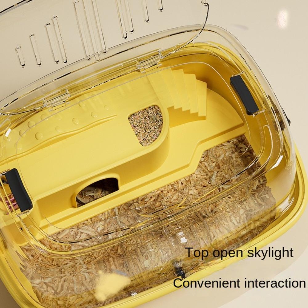 Transparent Large Hamster Cage Openable Top Hedgehog Villa New Hamster Habitat  for Small Animals