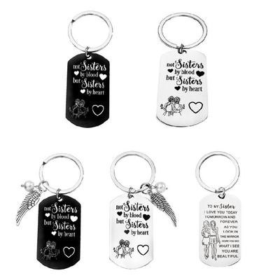 Fashionable Keyring for Close FriendCustom Engraving Keyrings Hangers Decoration