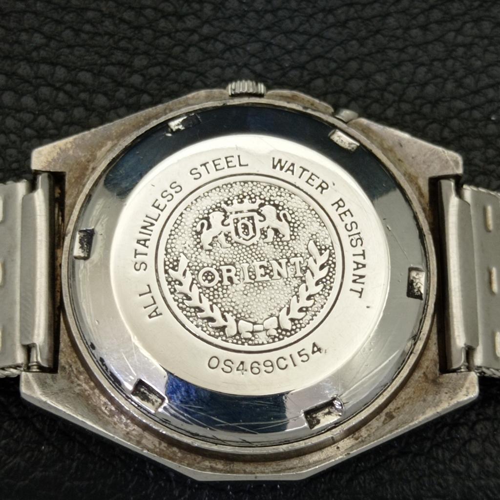 JAPAN VINTAGE ORIENT AUTOMATIC 46941 MENS BLUE COLOR DIAL WATCH A500740-5 R154-a500740