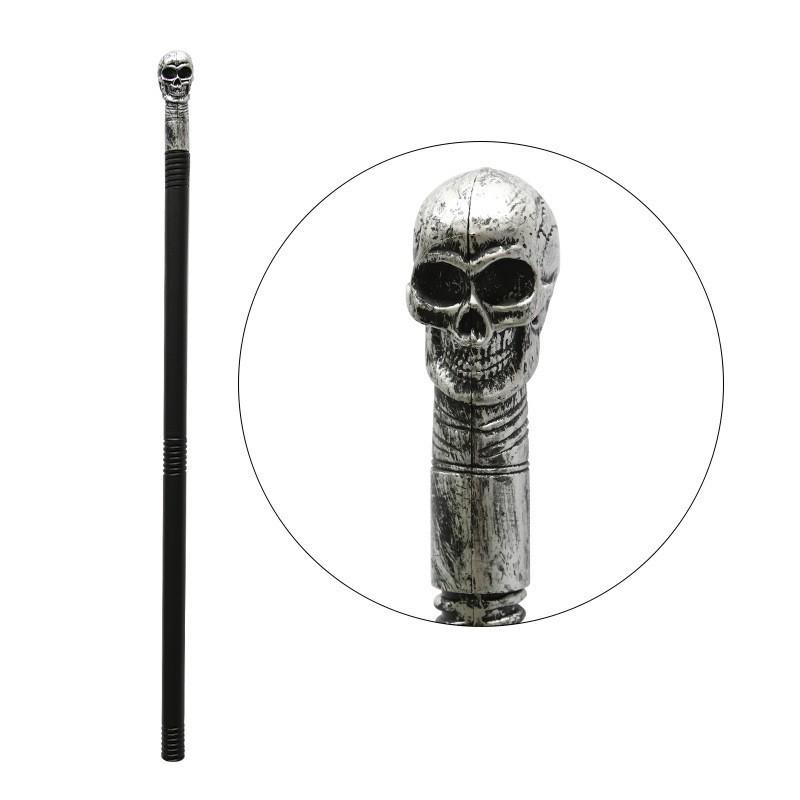 Halloween Skull Scepter Toy - Ghost Head & Pharaoh Design One Size