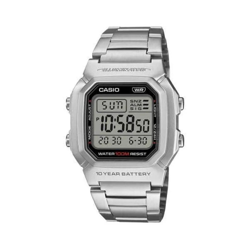 [Cio] W-800HD-1A Квадратные цифровые мужские металлические часы