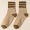 Women's Mid-tube Socks Autumn and Winter Long Socks Terry Socks Winter Plus Velvet Thick Warm Cotton Socks