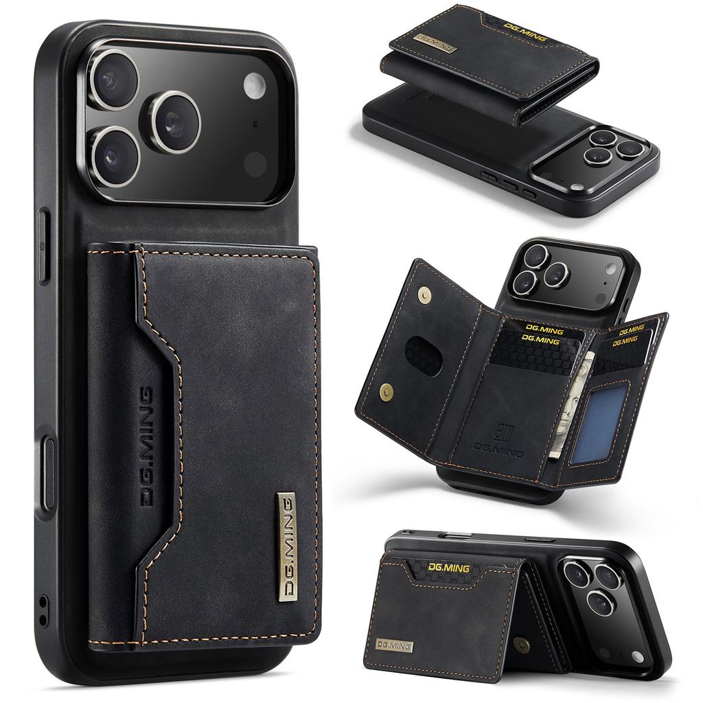 2 In 1 Detachable Magnetic Leather Phone Case for IPhone 17 Air 16 15 14 13 12 11 Plus Pro Max Wallet Cover Cards Holder Pocket