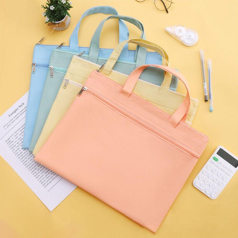 

Двошарова сумка для навчальних посібників Сумка для зберігання мультфільмів Портативна сумка для файлів A4 синій