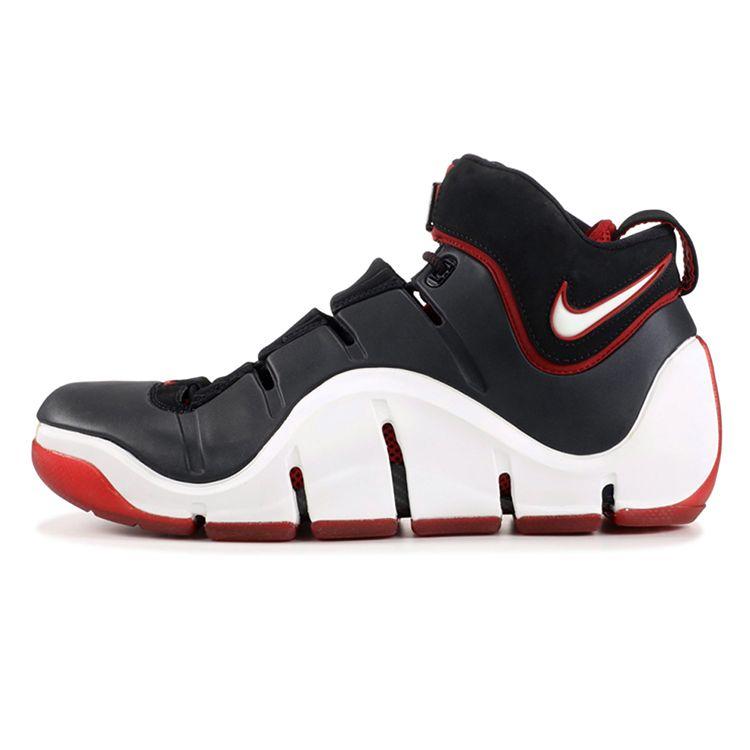 

Мужские кроссовки Nike Zoom LeBron 4 Black White Red White-Varsity-Crimson 314647-011