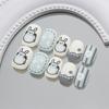 Cute and Fresh Short Animated Chinchilla Manicure Matte Children's Wearing Nail Fake Nail Finished Product Can Be