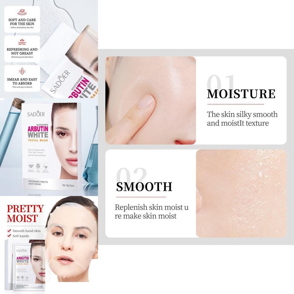 Sadoer Niacinamide And Bearberry Whitening Hydrating Face Mask For Radiant Skin
