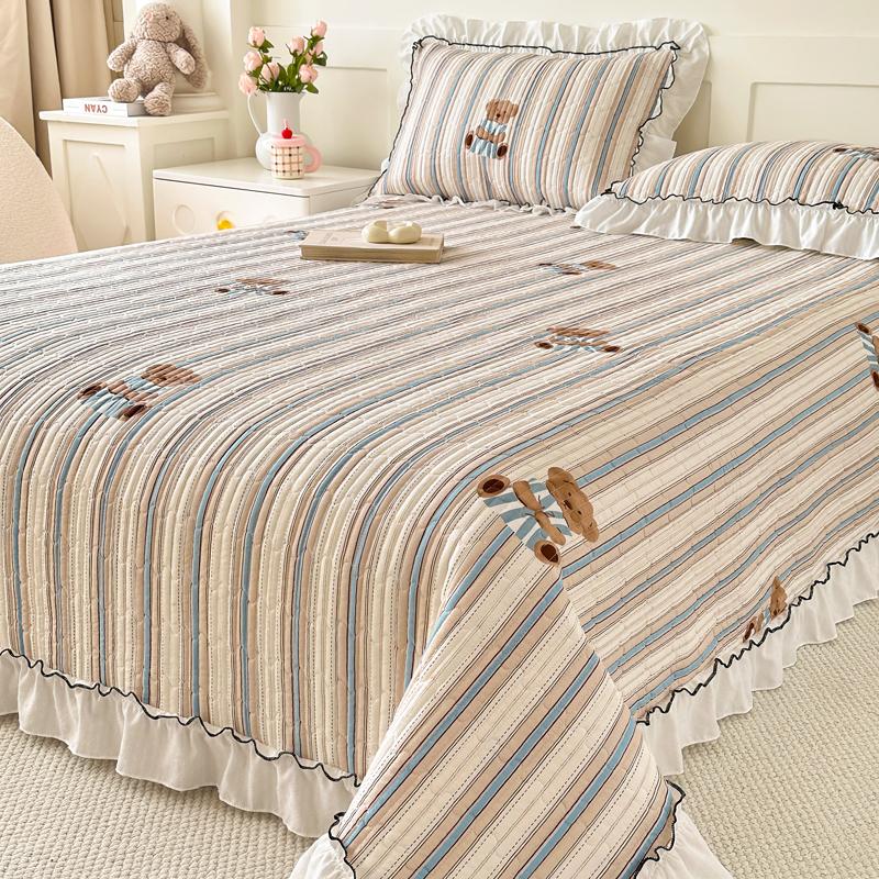 Bonenjoy Tagesdecke Gestepptes Bettlaken Einzel-/Doppelbettüberwurf Blumenmuster Matratzenschoner Weiche Laken cubrecama (Kein Kissenbezug)