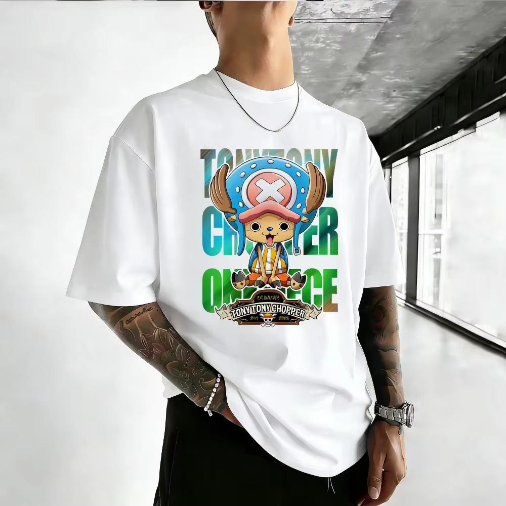 ONE PIECE Anime Tony Tony Chopper Printed Tshirt Mens and Womens Tshirt Mens Top Sports Tshirt Mens Tshirt Summer 2026