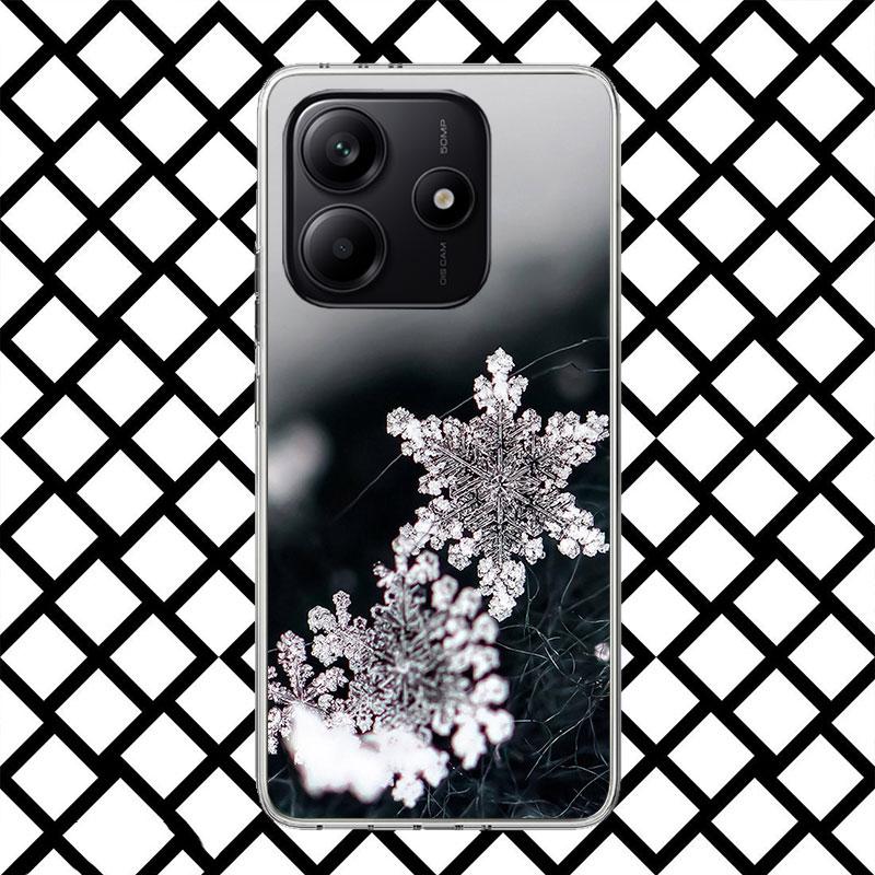 Snow Snowflake Winter Cold Phone Case for Xiaomi Redmi Note 15 14 14S 13 12 12S 11 Pro Plus 11E 11T 11S 10S 5G Soft Cover Fundas