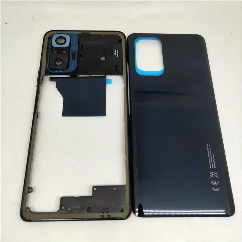 Full Housing Case For Redmi Note 10 Pro Middle Frame Cover Battery Back Cover Rear Cover With Camera Lens