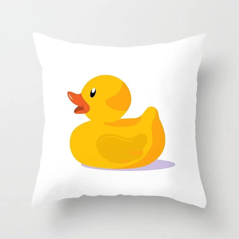 Yellow Flower Pillowcase Office Living Room Home Pillowcase Car Ornaments