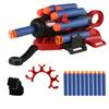 Non-Toxic With 10 Suckers Upgrade Launcher Spray Wrist Gloves Launch Soft Bullet Toy