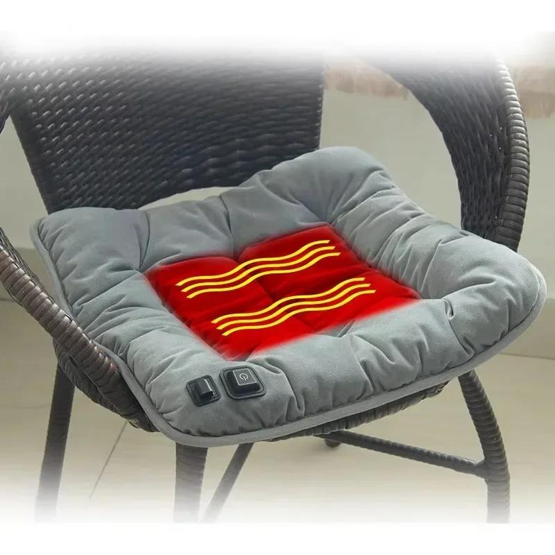 Almofada de Assento Aquecida Elétrica USB 3 Níveis de Temperatura Ajustável Almofada de Aquecimento para Cadeira Grafeno Aquecedor de Assento Escritório Carro Aquecedor de Inverno