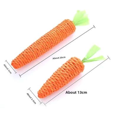 Pet Cat Toy, Biting Toy, Cute Paper Rope, Carrot, Interactive Cat Toy, Making Sounds