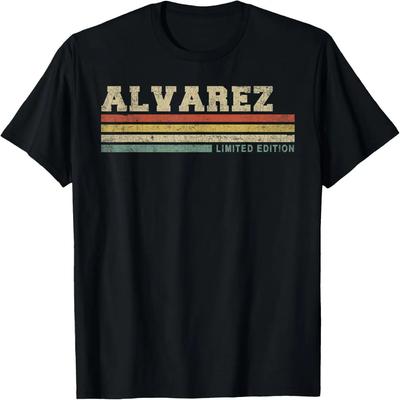 Alvarez Surnam Personalized Funny Retro Vintage Family T-Shirt