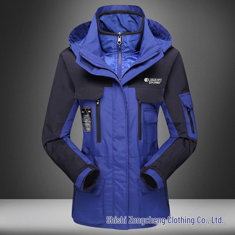 Unisex Windproof Jacket: 3-in-1 Down Cotton Outdoor Fishing Coat