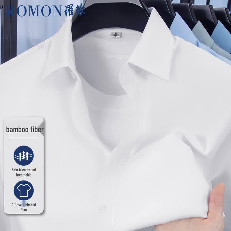 ROMON Men s Breathable Bamboo Fiber Long-Sleeve Shirt 38