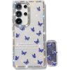 The Flash Diamond Frame Is Suitable for Samsung S25Ultra Mobile Phone Case, Painted Flower Butterfly Mirror Holder, New A56 Case.