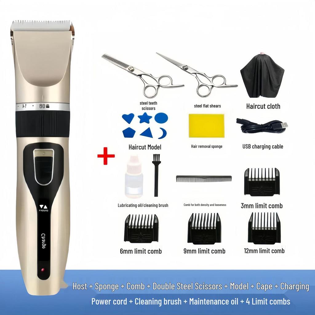 Rechargeable Silent Hair Clippers: Electric Clippers for Babies, Adults & Children