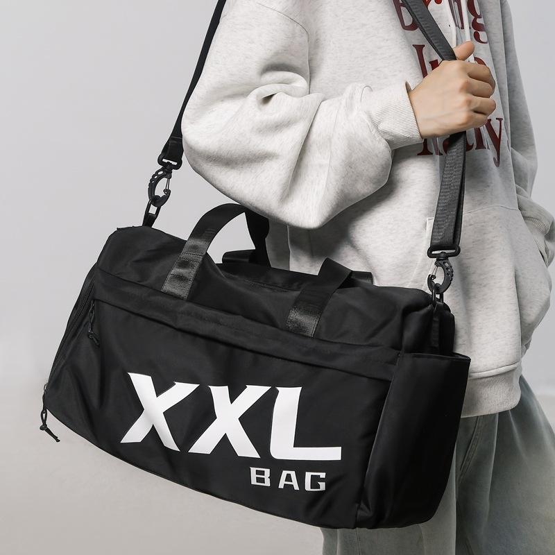 Cestovní taška na krátké vzdálenosti Velkokapacitní obchodní kabelka crossbody Fitness taška Sportovní taška se samostatnou suchou a mokrou přihrádkou Taška na jógu