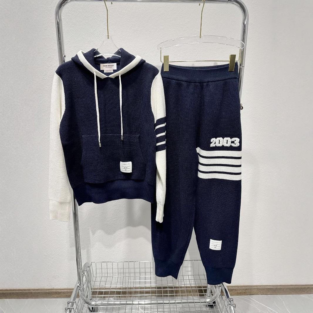 

THOM BRASSY 1770 Color-Block Hoodie Set M темно-синий
