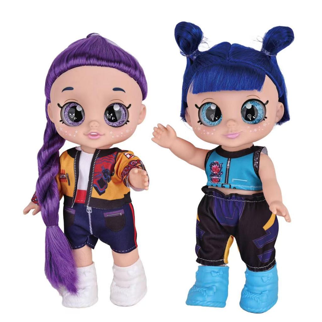 10-13 Inch 5-joint 5D-eyed K-POP Demon Hunter Music Theme Blue Tiger Plush Doll
