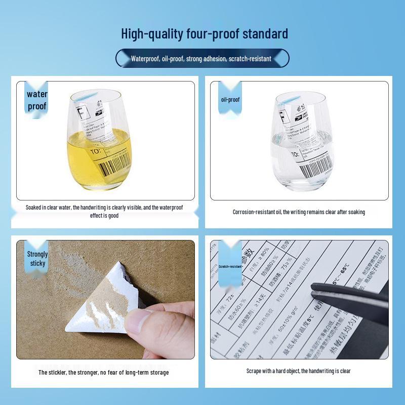 Customizable Adhesive Thermal Labels 60×40mm - Waterproof, Dustproof, Oilproof