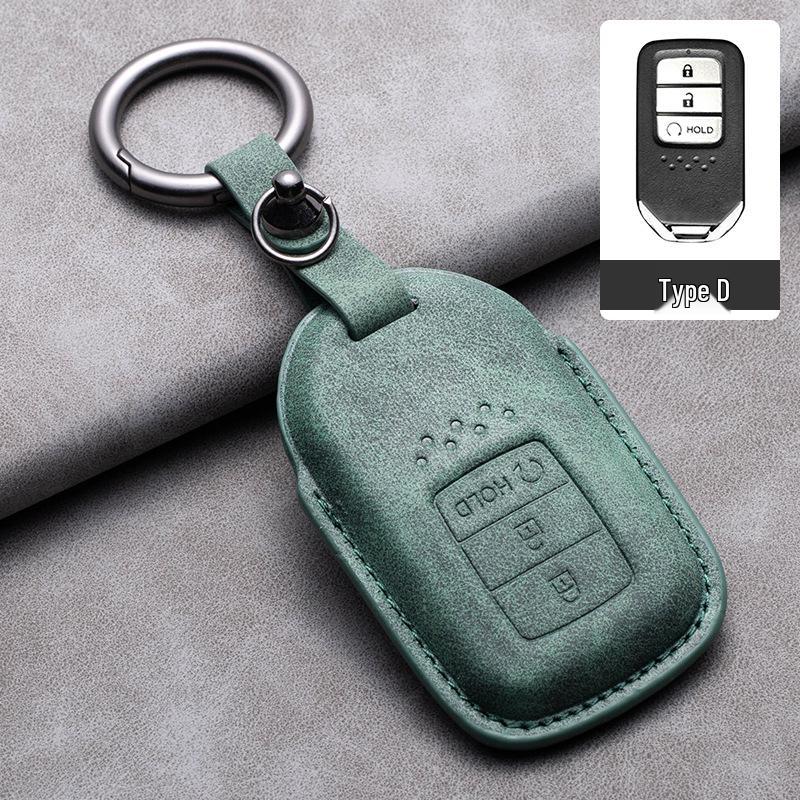 Compatible Leather Key Cover for GAC Toyota CRV, Crown, Accord, Civic, Haoying, and Inspire