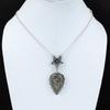 Natural Pyrite Druzy Gemstone Handmade 925 Sterling Silver Electroform Flower Necklace, Pyrite Druzy Silver For Wife Unisex Pendant Birthday Gifts