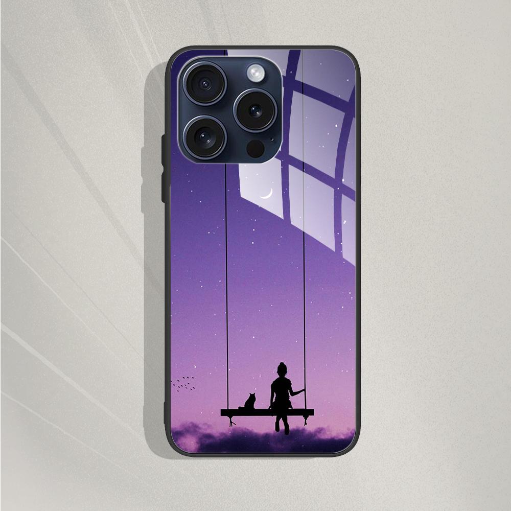 Tempered Glass Case for iPhone 15 15Pro Max Plus Back Cover Hard Bumper Protective Fundas for iPhone 14 Pro 14 Plus 14Pro Max