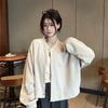 Korean Fashion Versatile Baseball Uniform Sweatshirt Jacket for Women Spring and Autumn Loose Stand-up Collar Cardigan Top