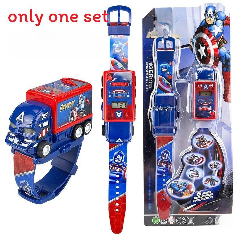 Reloj de Proyección Electrónico de Juguete para Niños de Spider Man Con Pantalla de Hora Para Juego Interactivo