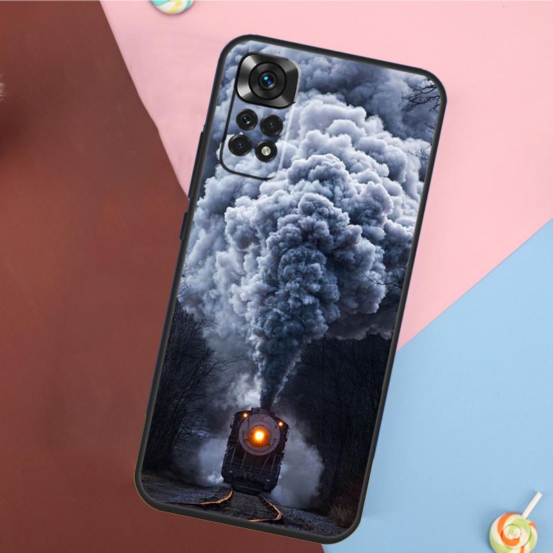 Vintage Steam Train Railway Cover For Xiaomi Redmi Note 13 Pro 14 12 11 9 10 9S 10S 11S 12S Redmi 14C 10C 12C 13C Case