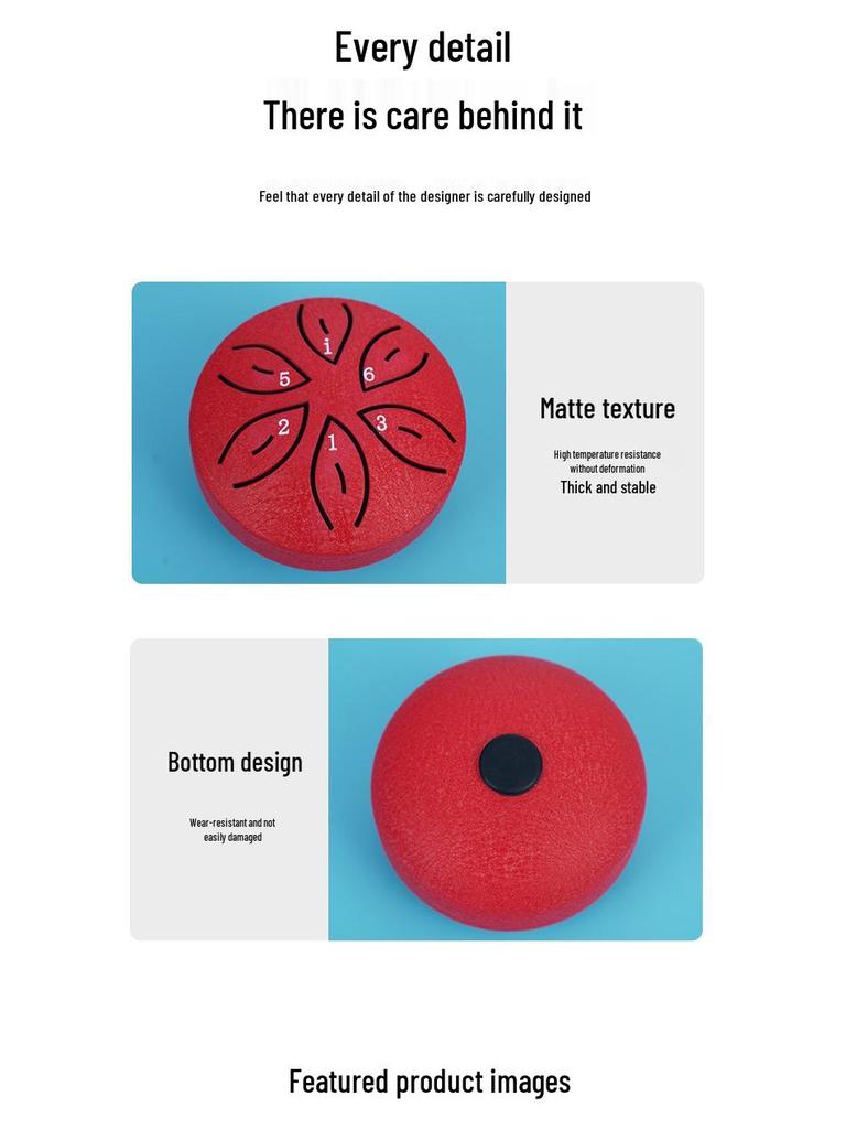 Mini 3-Inch Steel Tongue Drum for Beginners - Children's Percussion Instrument