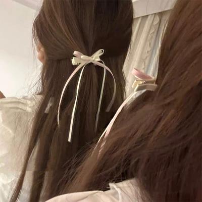 Süße Lange Haarnadeln Französische Lolita Spitze Schleife Quaste Schleife Haarspange Für Frauen Mädchen Party Haarspangen Kopfschmuck Accessoires