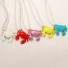 Collana Trendy con Ciondolo Granchio Multicolore Catena Clavicola in Lega Multicolore Gioiello Statement Per Uso Quotidiano