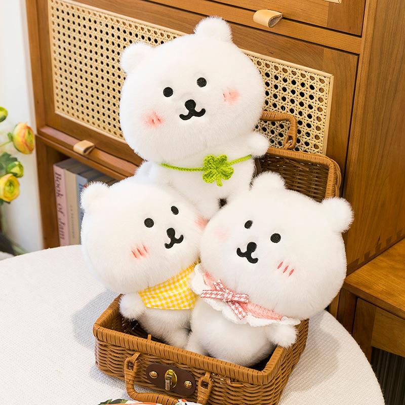 Cute Cotton Doll Self-deprecating Bear Bib Small Hat Set Super Cute 25cm Tomato Baby Clothes Decorative Set