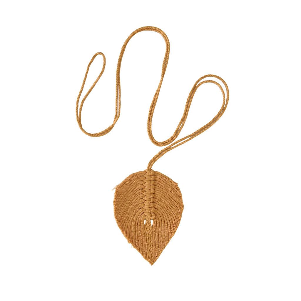 Braided Fringe Curtain Buckle Fashion Handmade Leaf Curtain Tie Simple Tie Rope