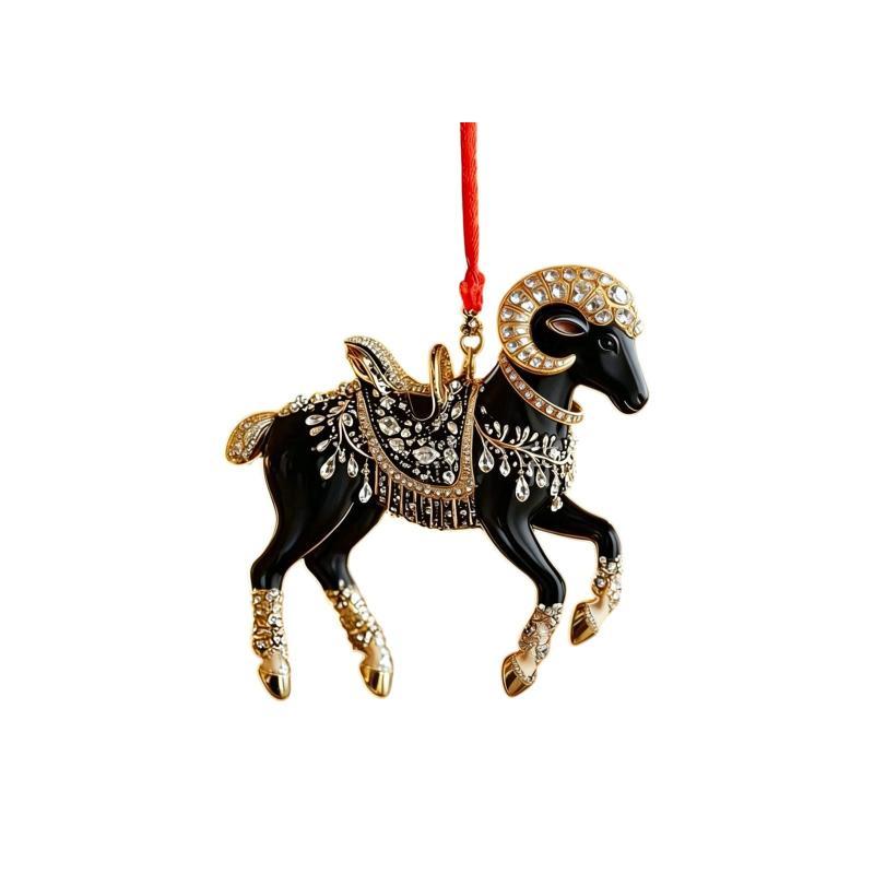 Acrylic Chinese Zodiac Goat Hanging Ornament Auspicious Design For Spring Festival New Year Home Decorationation