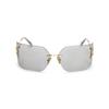 Miu Miu Letter Logo Thin Arm Alloy Irregular Shape Sunglasses Women sunglasses Gold MU54YS5AK30B