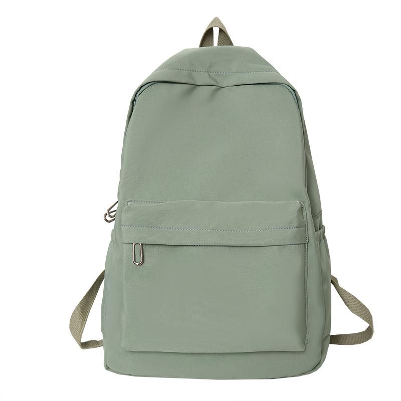 

Simple solid color casual backpack, lightweight and high school student bag, multifunctional backpack,Suitable for travel,school светло-зеленый