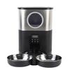 Automatic Cat Feeders for Two Cats 5L Capacity Visable Window Quantitative Feeding Stainless Steel 2 Bowls Timed Pet Food Dispenser