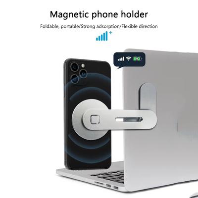 1 ks Magnetický držák na telefon k notebooku Boční držák na mobilní telefon k monitoru počítače Tenký a skládací Pro pouzdro iPhone 14 13 12 Series a všechny telefony